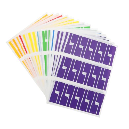 Sewroro 20 Blatt Bunte Kabelbeschriftungs etiketten Selbstklebend Schreibbar Für Kabelmanagement Stromkabel Netzwerkleitung Organisieren von Sewroro
