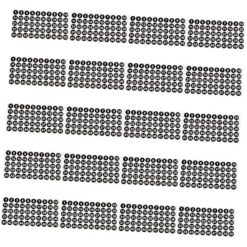 Sewroro 20 Blatt Runde Selbstklebende Nummernaufkleber Wasserdichte Digitale Etiketten Vielseitig für Büro Lagerverwaltung Versand und DIY Projekte Sewroro 20 Blatt Runde Selbstklebende Nummernaufkleber Wasserdichte Digitale Etiketten Vielseitig für Büro Lagerverwaltung Versand und DIY Projekte von Sewroro