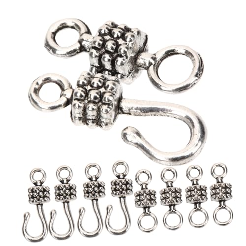 Sewroro 20 Paare Vintage Armbandverschluss Antikes Silber Schmuckverbinder DIY Schmuckherstellung Halskettenverschlüsse Armbandverschlüsse Zubehör von Sewroro