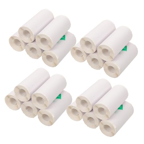 Sewroro 20 Rollen Selbstklebende Thermopapierrollen für Mini-thermodrucker Schnelles Thermodruckverfahren Hohe Haftung Langlebige Etiketten für Versand Lagerverwaltung Büro und von Sewroro