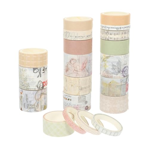 Sewroro 20 Rollen Vintage Washi Tape Klar Bedrucktes Scrapbook Zubehör Vielseitig für Tagebücher Geschenkverpackungen Bastelarbeiten Langlebiges Dekoratives Klebeband Muster Designs Sewroro 20 Rollen Vintage Washi Tape Klar Bedrucktes Scrapbook Zubehör Vielseitig für Tagebücher Geschenkverpackungen Bastelarbeiten Langlebiges Dekoratives Klebeband Muster Designs von Sewroro
