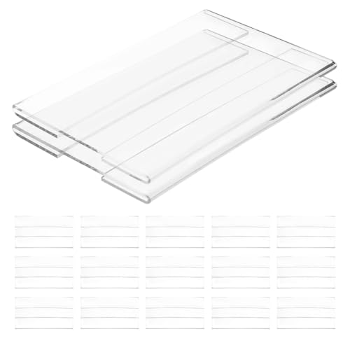 Sewroro 20 Stück Acryl Preisschildhalter Teilig Wandmontierter Etikettenhalter für Supermärkte und Ausstellungen Transparentes Display für Preispräsentation und Warenanzeige von Sewroro