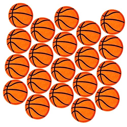 Sewroro 20 Stück Basketball Aufkleber Basketbälle Besticktes Abzeichen Baseball Patch Spiel Applikationen Flaggen Patches Basketball Party Dekorationen Baseball von Sewroro