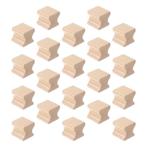 Sewroro 20 Stück Blanko Holzstempel für DIY Projekte Buchenholz Stempel mit Gerilltem Design für Bastelarbeiten Scrapbooking und Kreative Kunsthandwerke von Sewroro