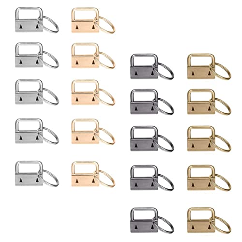 Sewroro 20 Stück DIY Schlüsselanhänger Metall Klips für Taschen und Bastelarbeiten Silber Gold Gunmetal und Antik Bronze Robuste und Langlebige Schlüsselanhänger Hardware für Kreative von Sewroro