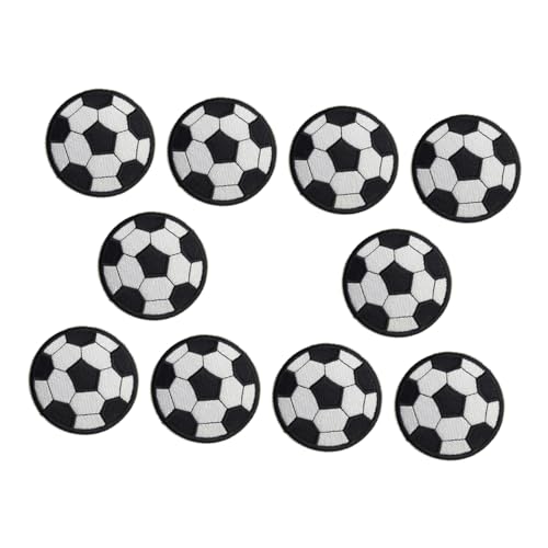 Sewroro 20 Stück Fußballform Aufnäher Stickereipatches für Kleidung DIY Flicken zum Aufbügeln für Jeans Taschen Hüte und Mehr Reparatur und Dekorationslösung Sewroro 20 Stück Fußballform Aufnäher Stickereipatches für Kleidung DIY Flicken zum Aufbügeln für Jeans Taschen Hüte und Mehr Reparatur und Dekorationslösung von Sewroro