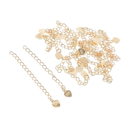Sewroro 20 Stück Herzförmige Verlängerungsketten für Schmuckherstellung Diy Armband Zubehör Verstellbare Ketten für Persönliche Designs für Kreative Frauen Sewroro 20 Stück Herzförmige Verlängerungsketten für Schmuckherstellung Diy Armband Zubehör Verstellbare Ketten für Persönliche Designs für Kreative Frauen von Sewroro