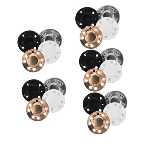 Sewroro 20 Stück Magnetische Druckknöpfe Metall Rund Unsichtbare Magnetverschlüsse für Mäntel Jacken Kleidung DIY Nähzubehör Sicherer Halt für Schwere Stoffe von Sewroro