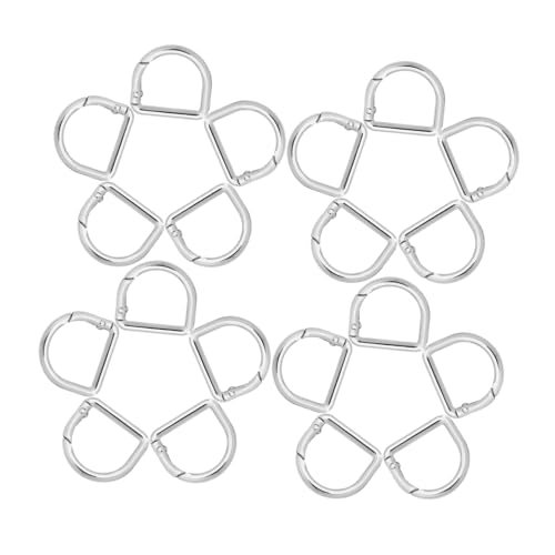 Sewroro 20 Stück Metall D-ring Karabiner Schlüsselanhänger Clips mit Federverschluss Kleine Schnapphaken für Schlüssel Rucksäcke Geldbörsen und Haustierzubehör Langlebig und Leicht von Sewroro