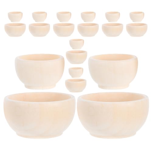 Sewroro 20 Stück Mini Holzschalen für Diy Malerei Bastelprojekte und Puppenhaus Dekoration für Kreative Familienaktivitäten und Vielseitige Anwendungen Sewroro 20 Stück Mini Holzschalen für Diy Malerei Bastelprojekte und Puppenhaus Dekoration für Kreative Familienaktivitäten und Vielseitige Anwendungen von Sewroro