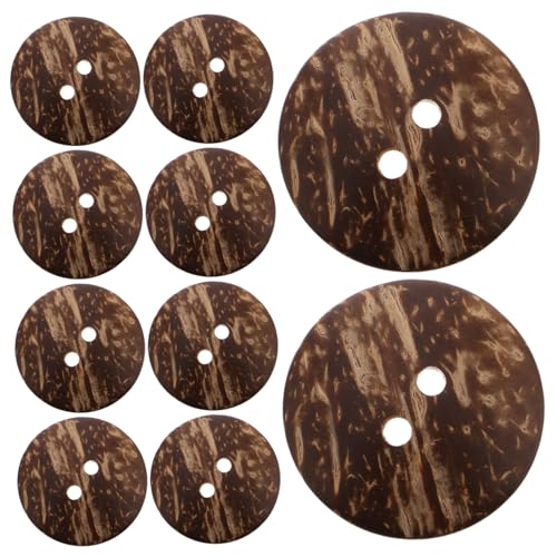 Sewroro 20 Stück Natürliche Kokosnussschalenknöpfe Runde Zwei loch Knöpfe zum Aufnähen Langlebige Knöpfe für Mäntel Pullover Hemden Vielseitig für DIY Nähprojekte und Modeaccessoires von Sewroro