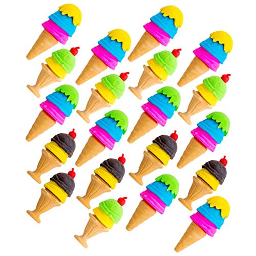 Sewroro 20 Stück Radiergummi Kleine Neuheit Kleine Miniatur Spielzeuge Hüpf Snack Spaß Zubehör Studenten Zubehör Zubehör Studenten Zubehör von Sewroro