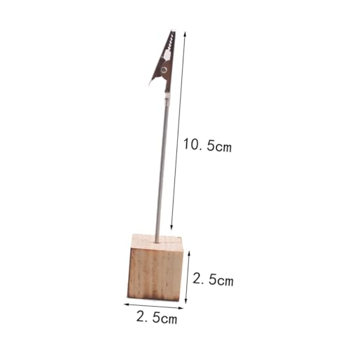 Sewroro 20 Stück Teiliges Holzklammern Tischkartenhalter aus Holz mit Festem Würfelständer Kreativer Fotohalter und Menükartenclip für Hochzeit Party Büro und Tischdekoration von Sewroro
