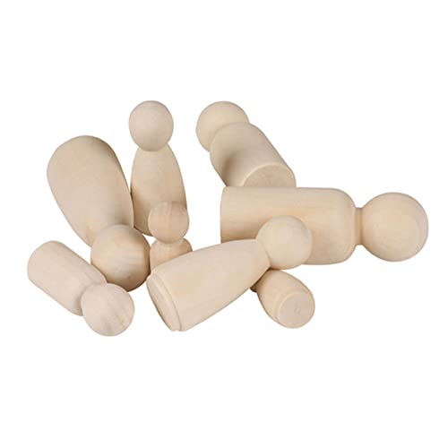 Sewroro 20 Stück Teiliges Kleine Holzpuppen zum Basteln Unlackierte DIY Figuren für Mädchenform Malmaterial Kreativität und Handwerksfähigkeiten von Sewroro