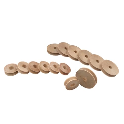 Sewroro 20 Stück Teiliges Kleine Runde Holzräder aus Hochwertigem Vollholz Langlebige DIY Zubehör für Spielzeugautos und Bastelprojekte für Modellbau Sewroro 20 Stück Teiliges Kleine Runde Holzräder aus Hochwertigem Vollholz Langlebige DIY Zubehör für Spielzeugautos und Bastelprojekte für Modellbau von Sewroro