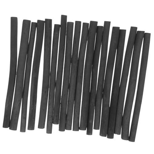 Sewroro 20 Stück Teiliges Komprimierte Zeichenkohle Sticks Langlebige Kohlestäbchen für Hobbykünstler Jugendliche Erwachsene zum Malen und Skizzieren von Sewroro