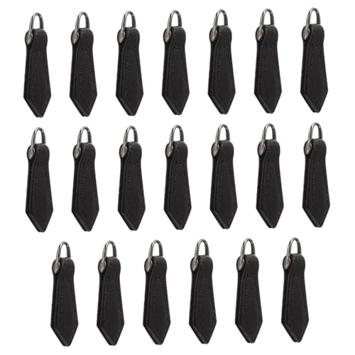 Sewroro 20 Stück Teiliges Leder Reißverschluss Anhänger Ersatz Zipper Puller Robust für Rucksack Taschen Kleidung DIY Zubehör Passend für Reisetaschen und Jacken von Sewroro