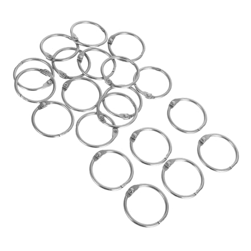Sewroro 20 Stück Teiliges Metall Buchringe Langlebige Lose Binder Ringe für Scrapbooks Karteikarten Schlüsselanhänger Vielseitige Metallkreise zur Papierbindung und Organisation von Sewroro