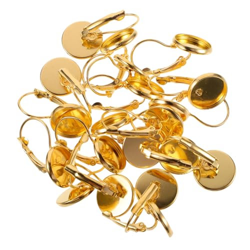 Sewroro 20 Stück Teiliges Ohrhaken Trays aus Eisen Runde Blanke Ohrring Lünette für DIY Schmuckherstellung Leichte Schmuckanhänger Basis für Individuelle Ohrringe und Bastelprojekte von Sewroro