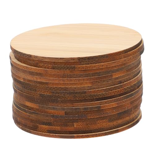 Sewroro 20 Stück Teiliges Runde Bambusplatten Unvollendete DIY Malstücke Stabile Bambusrohlinge für Basteln Bemalen Geschenkanhänger Dekoration Sewroro 20 Stück Teiliges Runde Bambusplatten Unvollendete DIY Malstücke Stabile Bambusrohlinge für Basteln Bemalen Geschenkanhänger Dekoration von Sewroro