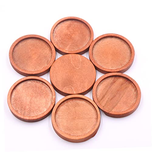 Sewroro 20 Stück Teiliges Runde Holzscheiben Außendurchmesser Innendurchmesser Kaffeebraun Diy Bastelgrundlage für Schmuckanhänger Broschen Personalisierte Handwerksarbeiten von Sewroro
