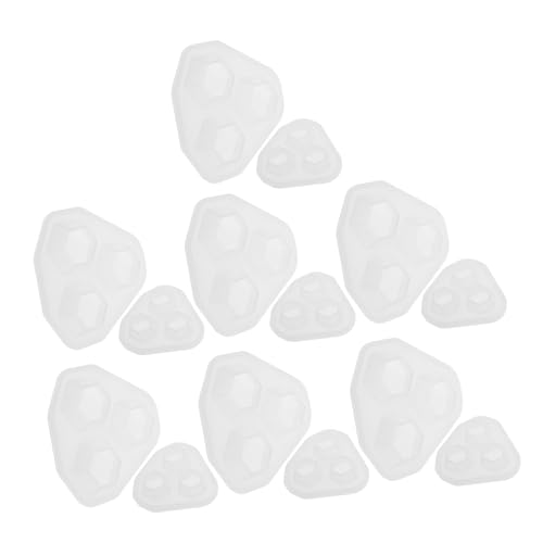 Sewroro 20 Stück Teiliges Silikon Gießformen Diamantform Langlebige Flexible Epoxidharzformen für Handgemachten Schmuck Wiederverwendbar Einfache Entformung Geeignet für Resin und Diy von Sewroro
