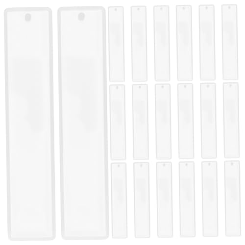 Sewroro 20 Stück Teiliges Silikon Lesezeichen Gießform Flexible Rechteckige Epoxidharz Silikonform mit Wiederverwendbar für DIY Bastelprojekte Einfaches Entformen für Schmuck und Sewroro 20 Stück Teiliges Silikon Lesezeichen Gießform Flexible Rechteckige Epoxidharz Silikonform mit Wiederverwendbar für DIY Bastelprojekte Einfaches Entformen für Schmuck und von Sewroro