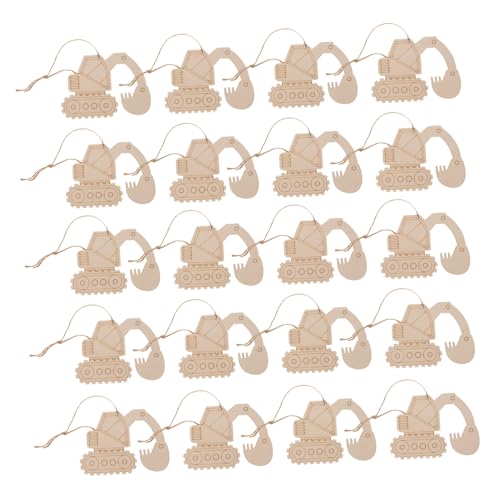 Sewroro 20 Stück Teiliges Unbemalte Holzanhänger Baggerform mit Vorgebohrten Löchern und Schnüren Naturbelassene Holzscheiben für DIY Bastelprojekte Malpartys und Kreative Sewroro 20 Stück Teiliges Unbemalte Holzanhänger Baggerform mit Vorgebohrten Löchern und Schnüren Naturbelassene Holzscheiben für DIY Bastelprojekte Malpartys und Kreative von Sewroro