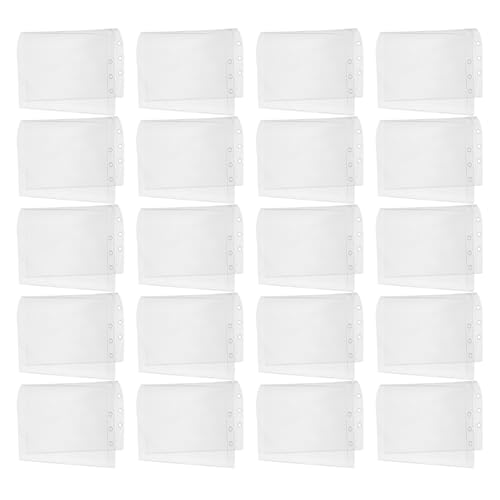 Sewroro 20 Stück Transparente PVC Taschen für Dokumente Quittungen und Büroorganisation für Budgetplaner von Sewroro