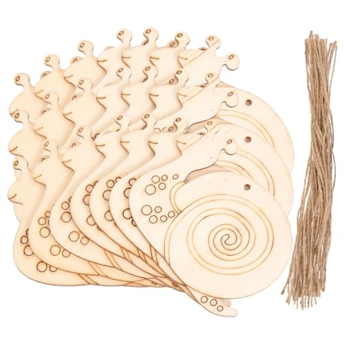 Sewroro 20 Stück Unbehandelte Schneckenform Holzscheiben mit Aufhängeschnur für DIY Malerei Bastelholzstücke für Kreative Projekte Kinderhandwerk und Wohnkultur Sewroro 20 Stück Unbehandelte Schneckenform Holzscheiben mit Aufhängeschnur für DIY Malerei Bastelholzstücke für Kreative Projekte Kinderhandwerk und Wohnkultur von Sewroro