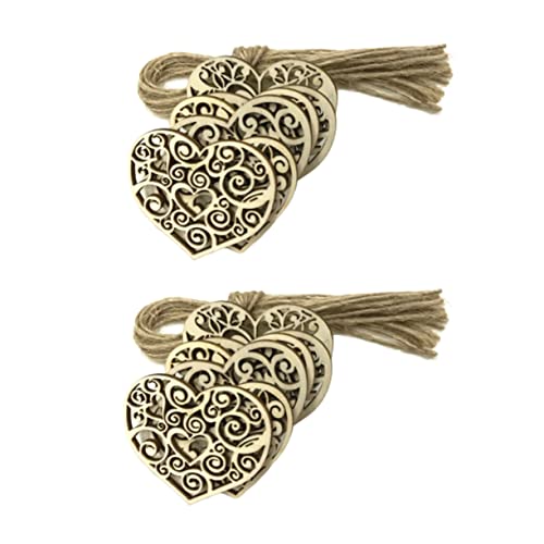 Sewroro 20 Stück mit Seil DIY Dekoration für Hochzeiten Partys und Kreative Bastelprojekte Hängende Holzornamente für Valentinstag Garten und Zuhause Sewroro 20 Stück mit Seil DIY Dekoration für Hochzeiten Partys und Kreative Bastelprojekte Hängende Holzornamente für Valentinstag Garten und Zuhause von Sewroro