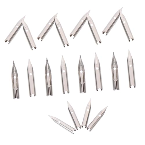 Sewroro 20 Teiliges Set Füllfederhalter Ersatztintennachfüllungen Tinten Dip Pen Feine Stifte Stiftersatz Austauschbare Punktmarkierungsspitzen Kalligraphiestifte Tintenstift Stahl Silber Sewroro 20 Teiliges Set Füllfederhalter Ersatztintennachfüllungen Tinten Dip Pen Feine Stifte Stiftersatz Austauschbare Punktmarkierungsspitzen Kalligraphiestifte Tintenstift Stahl Silber von Sewroro
