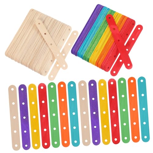 Sewroro 200 Stk. Teiliges Bunte Eisstiele mit Löchern Glatte Unbedenkliche Holzstäbchen zum Basteln Bemalen und DIY Dekoration Vielseitig für Kreative Heimprojekte Sewroro 200 Stk. Teiliges Bunte Eisstiele mit Löchern Glatte Unbedenkliche Holzstäbchen zum Basteln Bemalen und DIY Dekoration Vielseitig für Kreative Heimprojekte von Sewroro