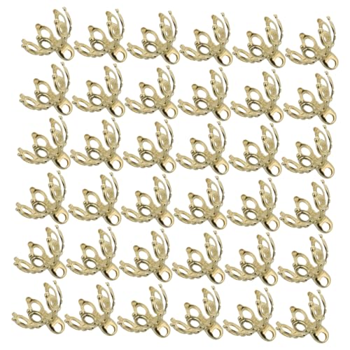 Sewroro 200 Stück Blumenperlenkappen Reinem Anlauf Claw Design für Schmuckherstellung und Bastelarbeiten Kompatibel mit Verschiedenen Perlen Glatte Kanten von Sewroro
