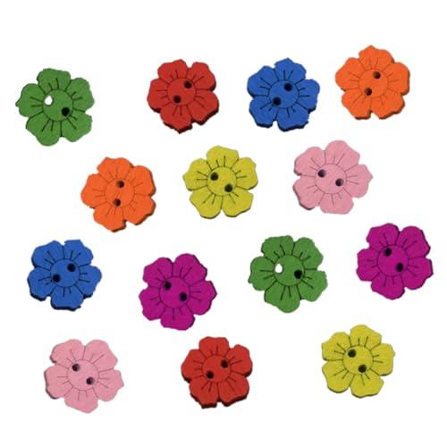 Sewroro 200 Stück Bunte Holzknöpfe Blumenform Zwei Holzknöpfe für DIY Basteln Nähen Kleidung Schuhe Zubehör Langlebig und Vielseitig für Handarbeit Sewroro 200 Stück Bunte Holzknöpfe Blumenform Zwei Holzknöpfe für DIY Basteln Nähen Kleidung Schuhe Zubehör Langlebig und Vielseitig für Handarbeit von Sewroro
