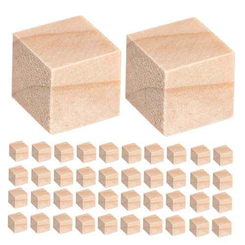 Sewroro 200 Stück Diy Rechteckige Holzwürfel für Vielseitige Bauklötze für Kreativprojekte Geometrisches Lernen und Heimdekoration von Sewroro