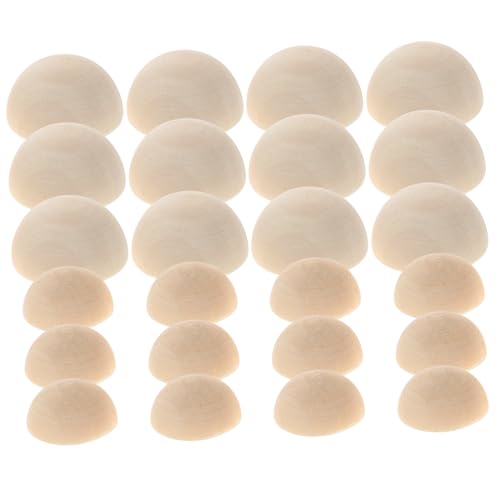 Sewroro 200 Stück Halbrunde Holzkugeln Unlackierte Holzperlen Halbperlen Für DIY Schmuck Basteln Deko Zubehör Robust Naturholz Halbholzperlen Sewroro 200 Stück Halbrunde Holzkugeln Unlackierte Holzperlen Halbperlen Für DIY Schmuck Basteln Deko Zubehör Robust Naturholz Halbholzperlen von Sewroro