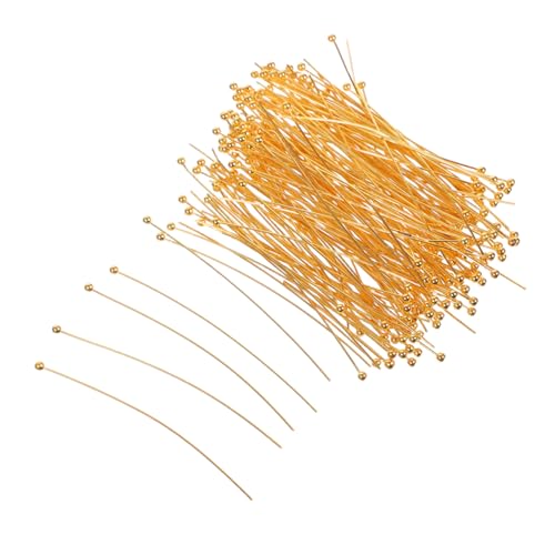 Sewroro 200 Stück Kupfer Ballkopf Pins Diy Schmuckzubehör Runde Pins für Armbänder Ohrringe Perlenarbeiten und Bastelbedarf von Sewroro