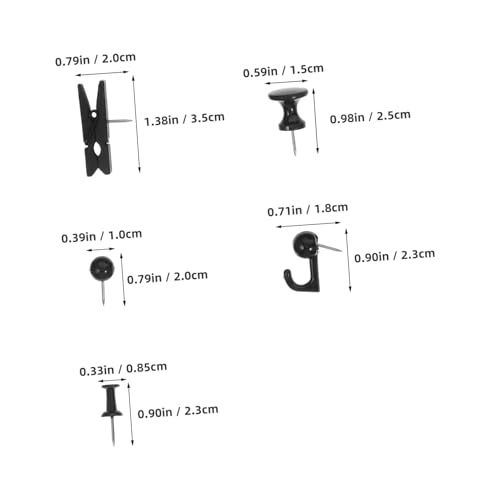 Sewroro 200 Stück Teiliges Reißzwecken Set mit Haken und Clips Stabile Pinnnadeln aus Edelstahl und Abs für Kork Pinnwände Vielseitig für Notizen Fotos Karten Poster für Büro Schule und von Sewroro