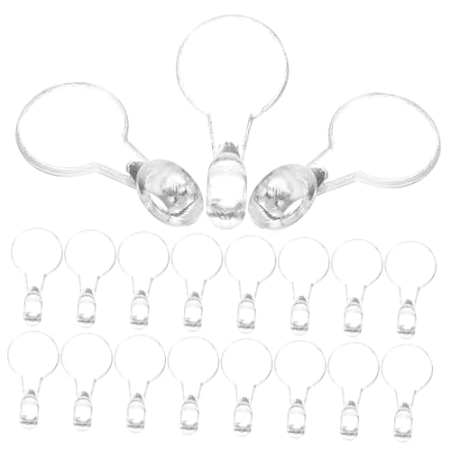 Sewroro 200 Stück Teiliges Transparente Kunststoff Schmuck Bails Rund Klein Klebbar für Ohrringe Halsketten Anhänger DIY Schmuckherstellung Langlebig und Wiederverwendbar von Sewroro