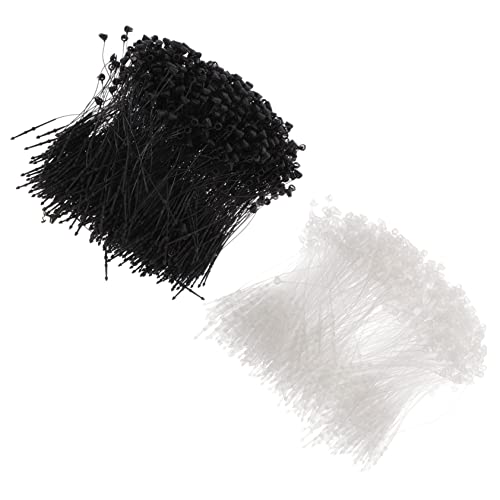 Sewroro 2000 Stück Hängende Etiketten Schnur Preisetiketten und Kleidungsetiketten Bänder Schwarz und Transparent Vielseitig Einsetzbar für Schmuck Kleidung und Accessoires Einfach zu von Sewroro