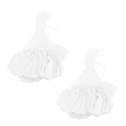 Sewroro 200Stücke Handgeschriebene Schmuck Preisschilder Hochwertige Papieretiketten für Einzelhandel für Schmuck Kleidung und mit Glatter Oberfläche Schnellen von Sewroro