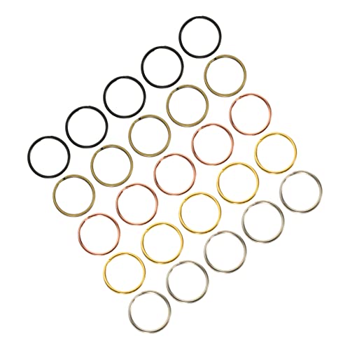 Sewroro 200Stücke Tragbare Schlüsselringe Hochleistungs Splitringe im Retro Stil für DIY Projekte Schlüsselanhänger und Bastelarbeiten Farbige Metallringe pro Farbe von Sewroro