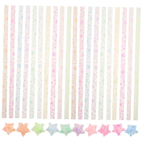 Sewroro 210 Stück Origami Papier Sternstreifen Buntes DIY Bastelpapier für Handarbeiten Farbenfrohe Papierstreifen für Fröbelsterne Geeignet für Dekoration Geschenke und Bastelprojekte von Sewroro