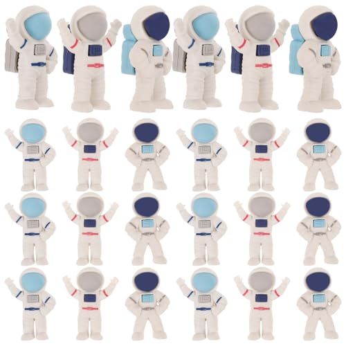 Sewroro 24 Radiergummis In Astronautenform Mini-Cartoon-Radiergummis Schulbelohnungen Klassenzimmerpreise 4 5 X 3 5 X 2 0 Cm von Sewroro