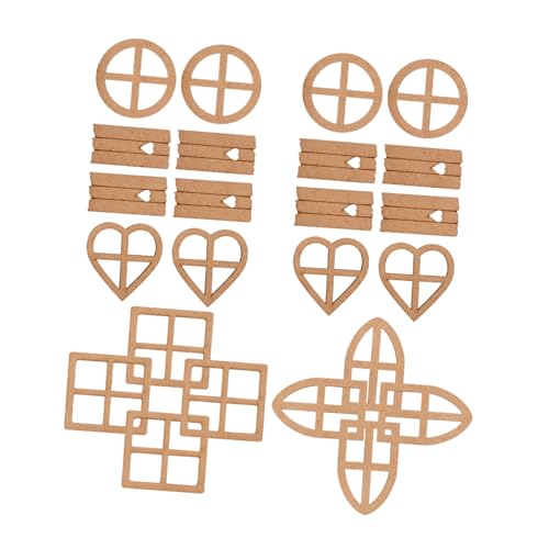 Sewroro 24 Stück Holzscheiben Unvollendete Holzverzierungen DIY Basteln für Dekoration für Valentinstag Wohnzimmer Schlafzimmer und Mehr von Sewroro