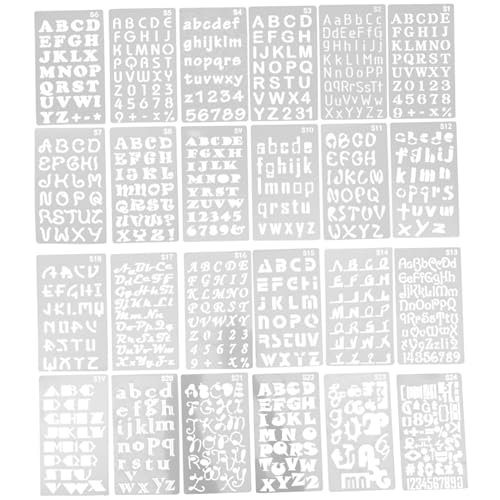 Sewroro 24 Stück Teiliges Englisch Alphabet Schablonen Wiederverwendbare Wasserdichte Buchstaben Malvorlagen Langlebige DIY Scrapbook und Zeichenschablonen Sewroro 24 Stück Teiliges Englisch Alphabet Schablonen Wiederverwendbare Wasserdichte Buchstaben Malvorlagen Langlebige DIY Scrapbook und Zeichenschablonen von Sewroro