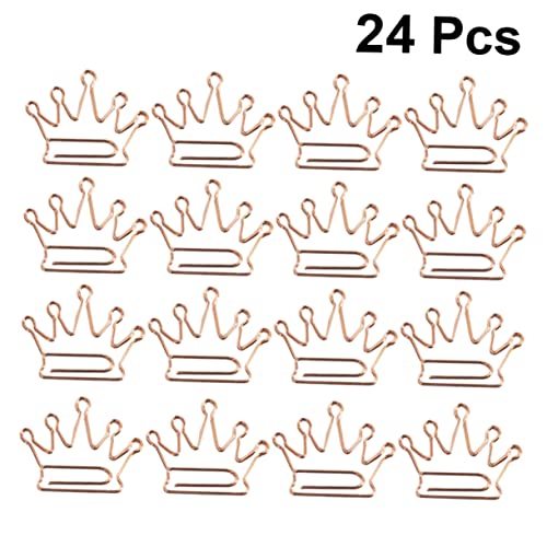 Sewroro 24 Stück Teiliges Kronenförmige Büroklammern Roségold Kreative Lesezeichen aus Metall Starke Klammern für Partygeschenke Büro und Hand Account Essentials Stabil und Vielseitig für Sewroro 24 Stück Teiliges Kronenförmige Büroklammern Roségold Kreative Lesezeichen aus Metall Starke Klammern für Partygeschenke Büro und Hand Account Essentials Stabil und Vielseitig für von Sewroro