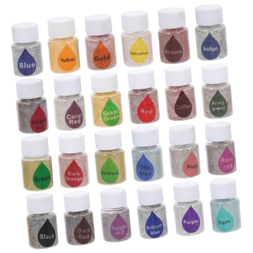 Sewroro 24 Stück Teiliges Tie Dye Pigment pro Farbe Waschfestes Textilfarbpulver für DIY Stofffärben Buntes Batikpulver für Shirts Schals Jeans für Erwachsene von Sewroro