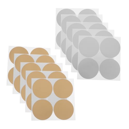 Sewroro 240 Stück Runde Scratch Off Sticker Selbstklebend Gold Silber Kratzaufkleber für DIY Rubbelkarten Partyspiele Rubbellose Hochzeit Überraschungen von Sewroro